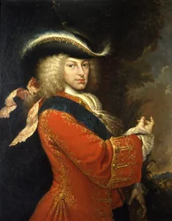 Filips V, koning van Spanje, in jachtkostuum